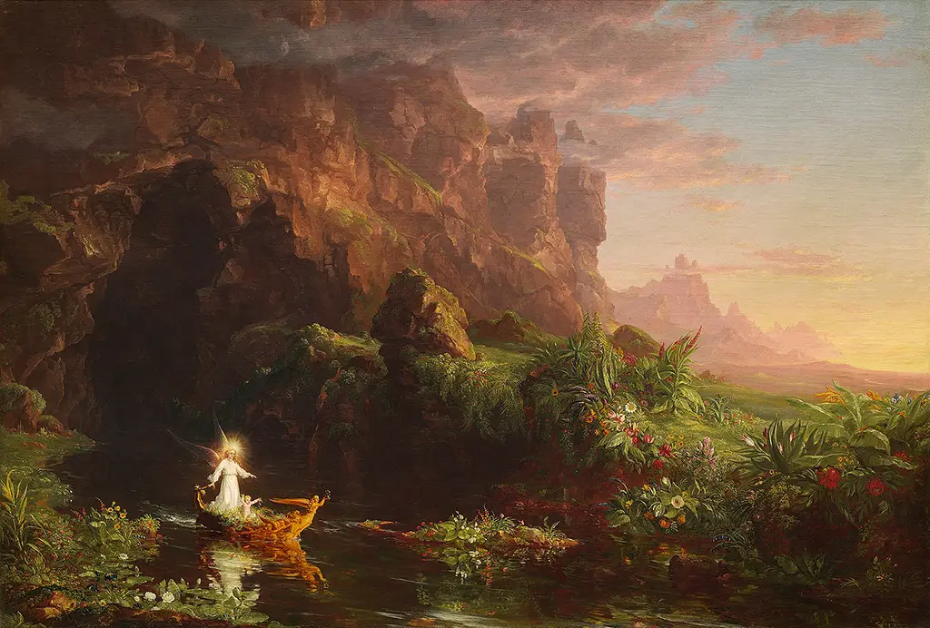 The Voyage of Life - Childhood in Detail Thomas Cole